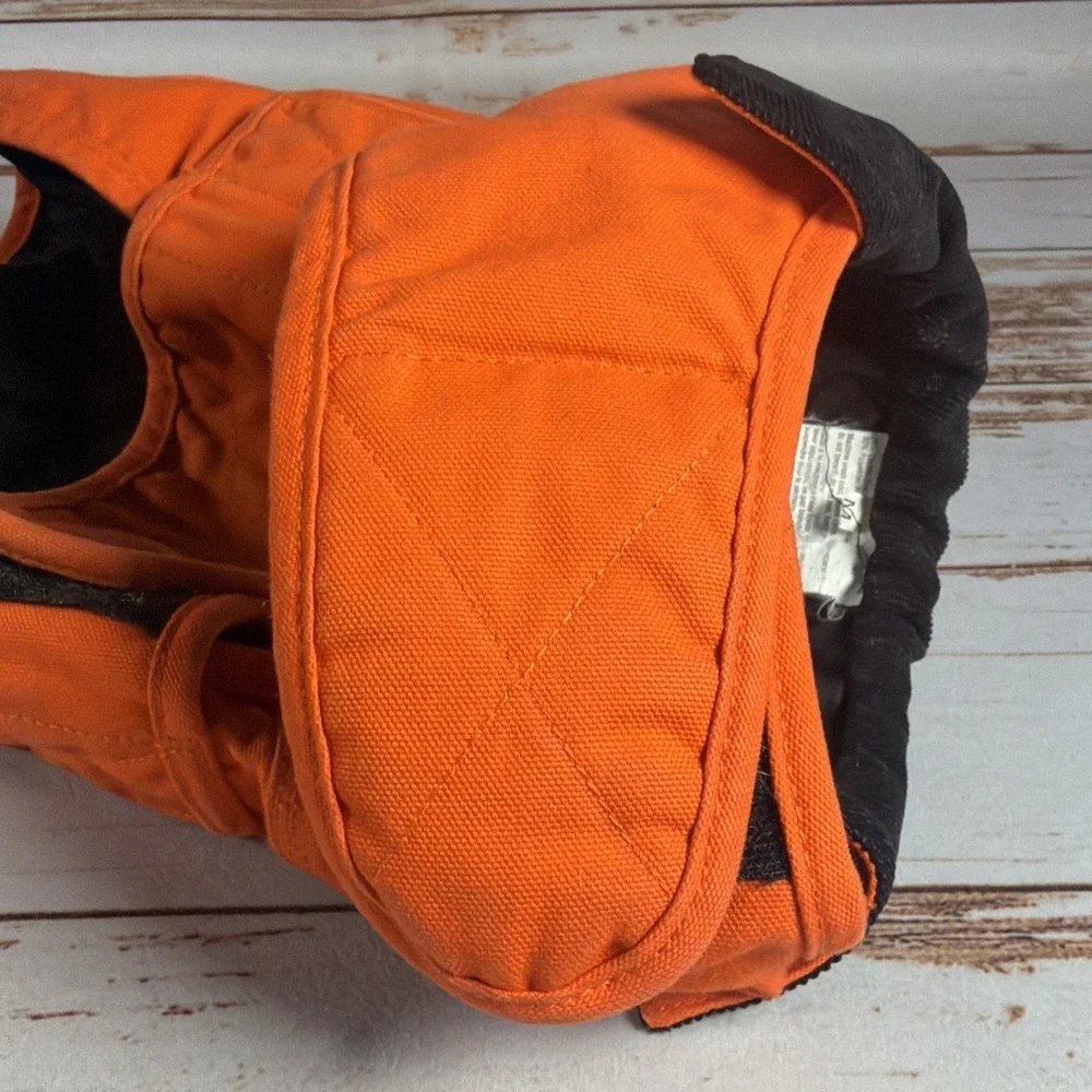 Carhartt Dog Coat Orange Canvas Quilted Insulated Chore Jacket Medium